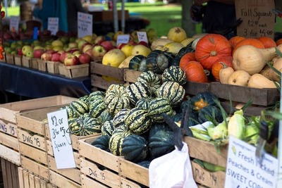 Squash in a farmer's market